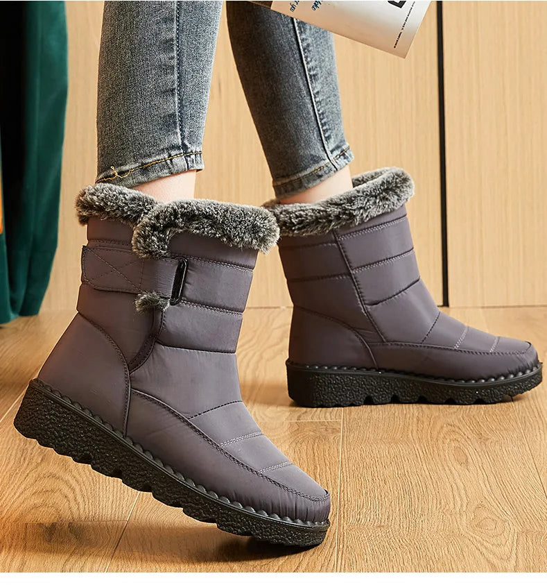 Women's HAJINK Waterproof Winter Ankle Boots with Fur