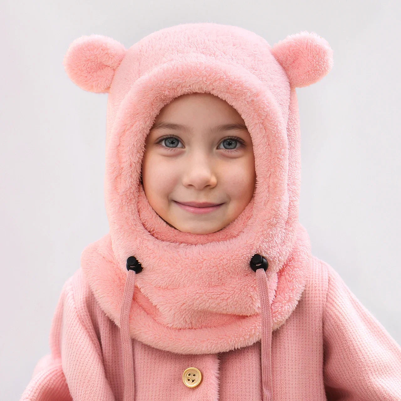 Children's Cozy Plush Balaclava - All-in-One Winter Hood, Face Cover & Scarf | Viscose Thermal