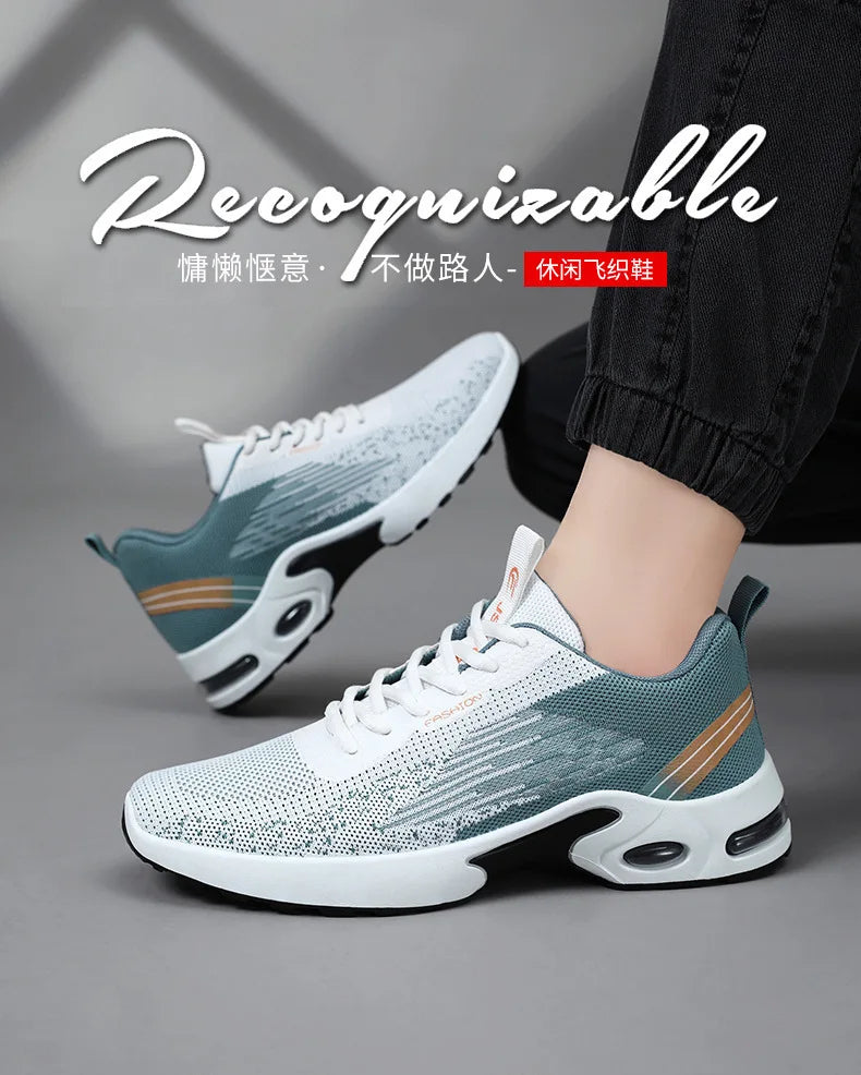 Men's MDNG  Air Mesh Running Sneakers — Breathable Lace-Up Sports Shoes | Lightweight Anti-Odor Casual Trainers for Spring & Autumn