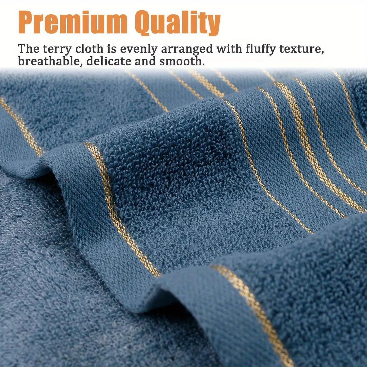 Luxury Cotton Knit Bath Towel - Premium Quick-Dry Spa-Quality Bathroom Towel