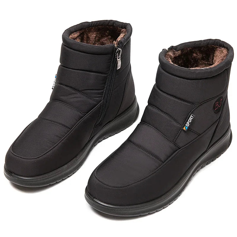 Women's 2024 Waterproof Ankle Snow Boots with Fur
