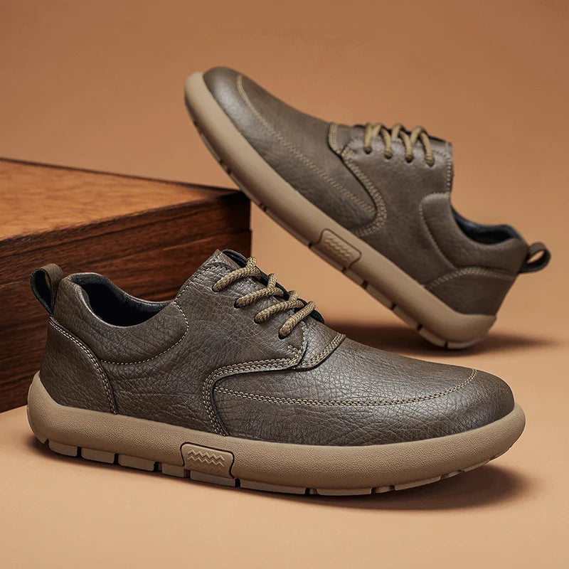 MIXIDELAI Men's Casual Platform Oxford Sneakers | Breathable Lace-Up Comfort Shoes | Spring Autumn