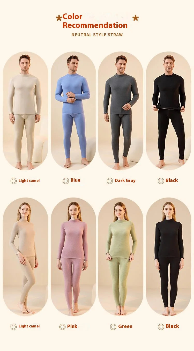 Unisex Premium Thermal Underwear Set - Cashmere Silk Winter Base Layer for Men & Women