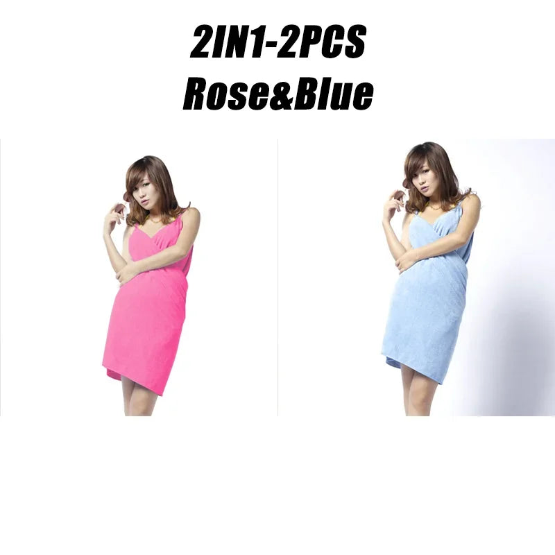 Women's Premium Versatile Microfiber Bath Wrap - Wearable Towel for Spa, Beach, Sauna & Home