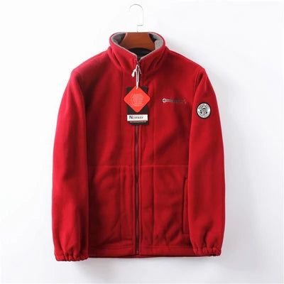 Men's DIMUSI Polartec Fleece Windbreaker Jacket - Experience Ultimate Warmth for Winter Adventures.
