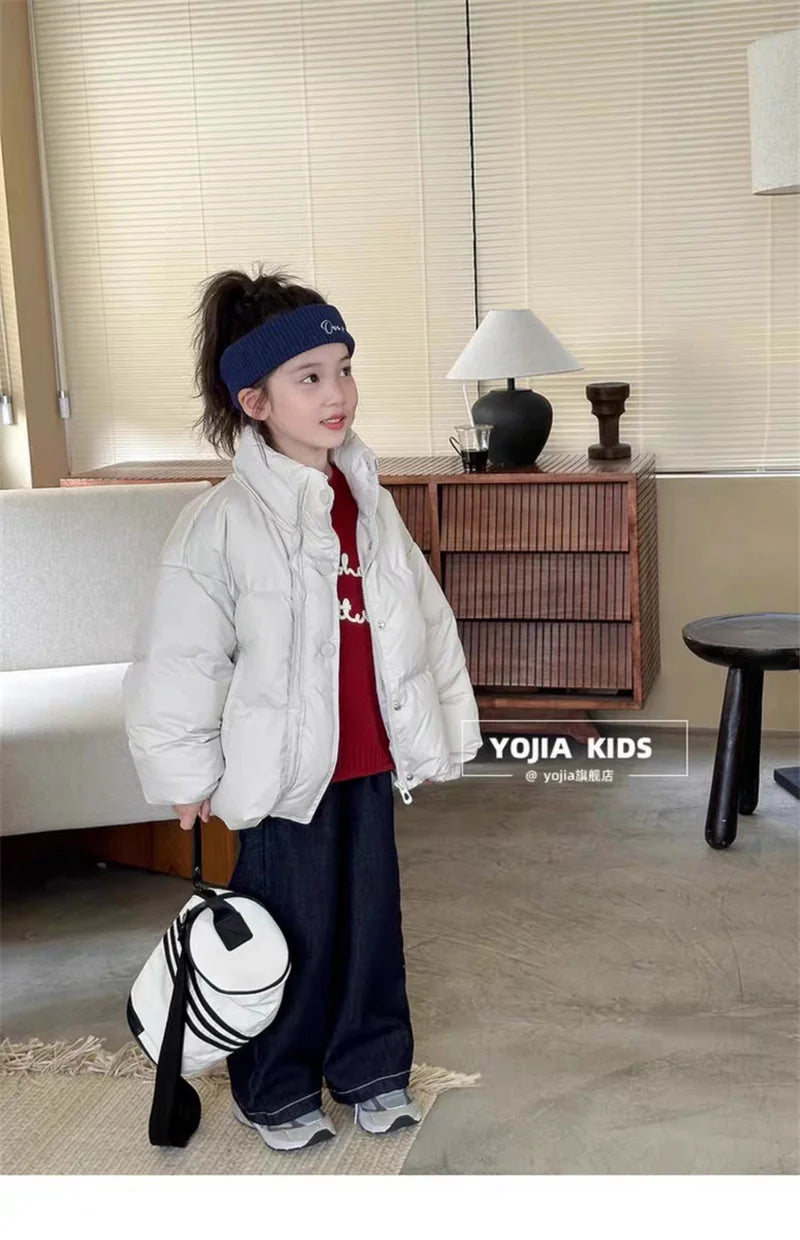 Unisex Kids Winter Puffer Jacket - Warm Cotton Down Coat for Boys & Girls (3-12 Years)