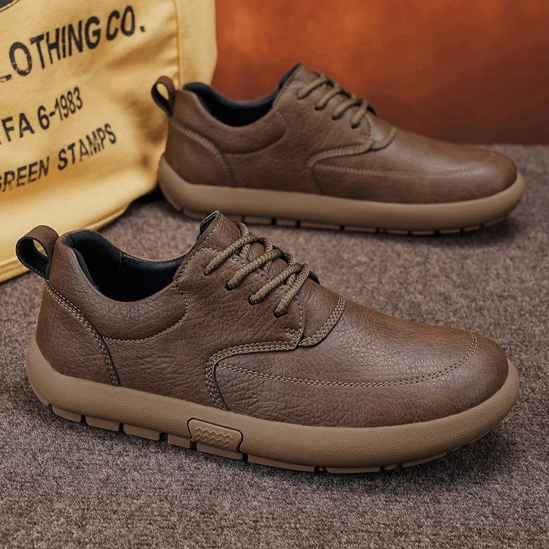 MIXIDELAI Men's Casual Platform Oxford Sneakers | Breathable Lace-Up Comfort Shoes | Spring Autumn