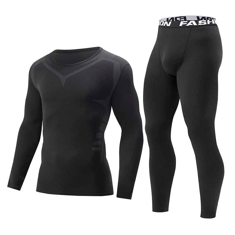 Men's Athletic Thermal Set - 2 Pc Stretch Winter Underwear