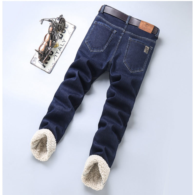 Men's Cozy Wool Velvet Jeans: Warm, Stylish & Versatile