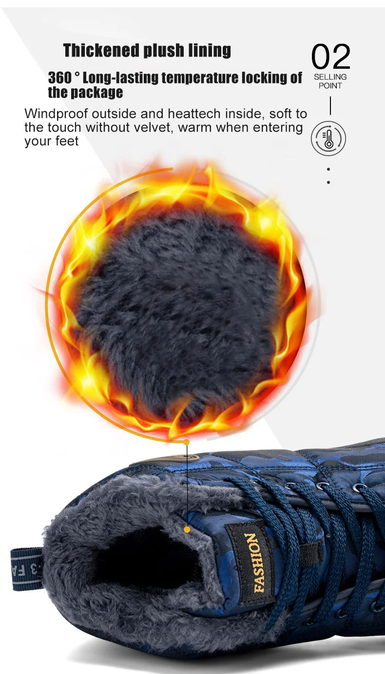 Men's LETCOMFIT High-Top Winter Snow Boots - Camouflage"