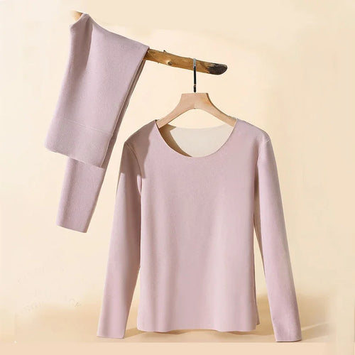 Women Thermal Underwear Winter Long Sleeve Bottoming Top Seamless