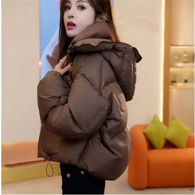 Women's Premium Cotton-Polyester Hooded Padded Jacket for Women-Autumn/Winter 2025.