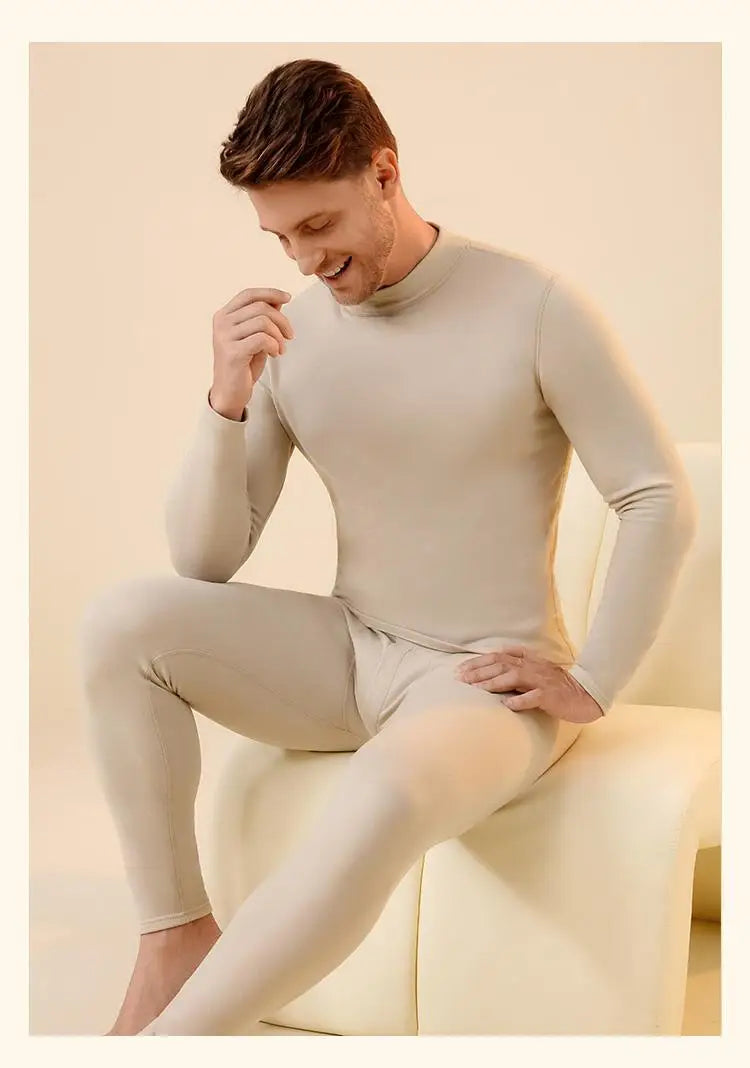 Unisex Premium Thermal Underwear Set - Cashmere Silk Winter Base Layer for Men & Women