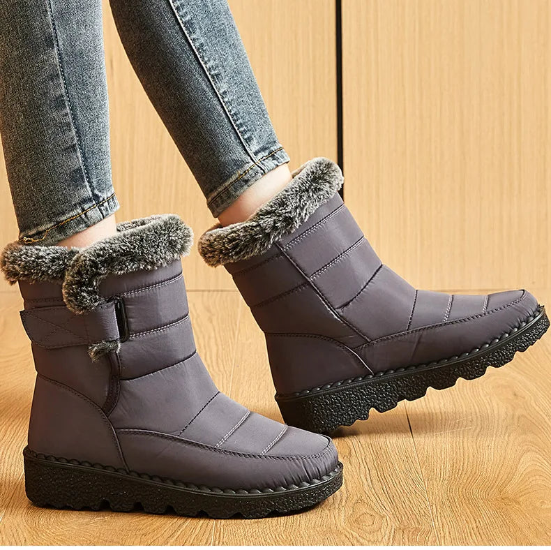 Women's HAJINK Waterproof Winter Ankle Boots with Fur