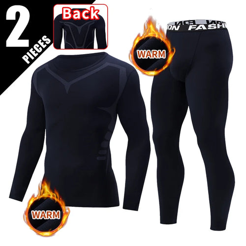Men's Athletic Thermal Set - 2 Pc Stretch Winter Underwear