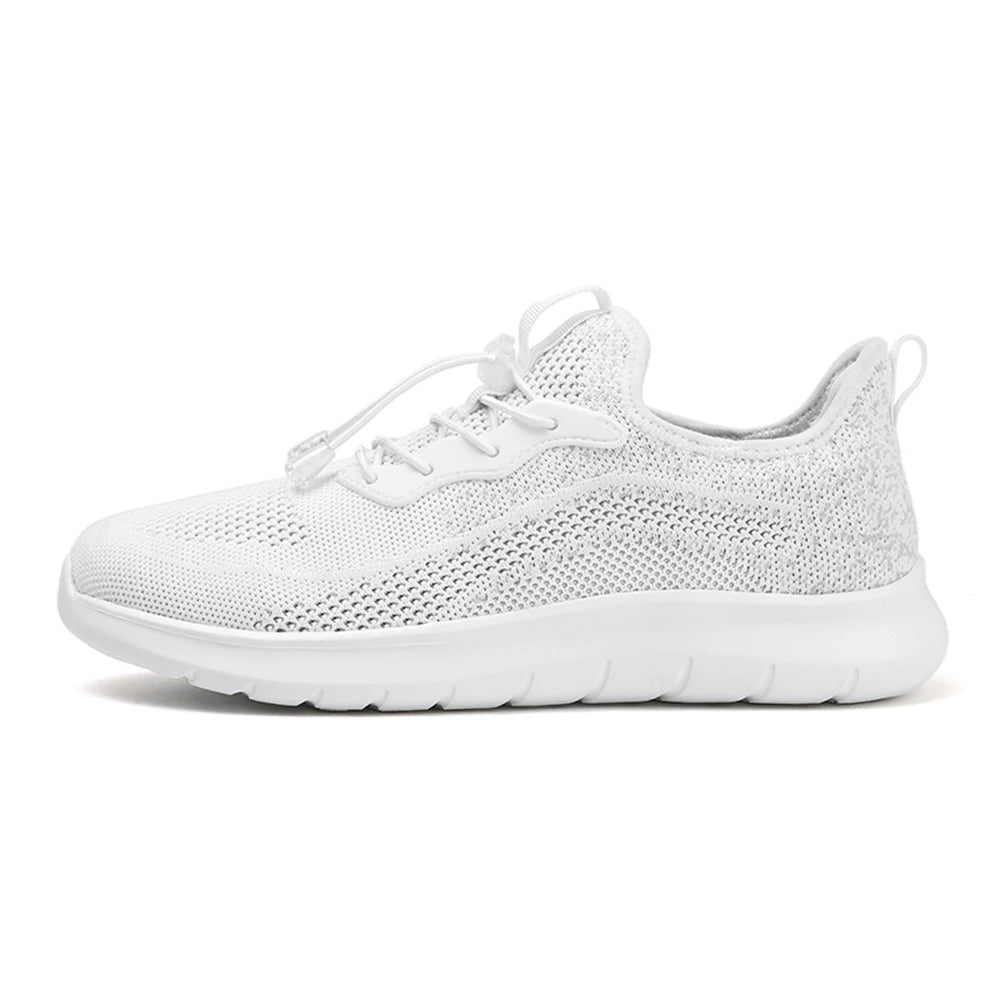 Men's WQT Flyknit Elastic Slip-On Sneakers – Lightweight Breathable Mesh Running Style Shoes with EVA Sole