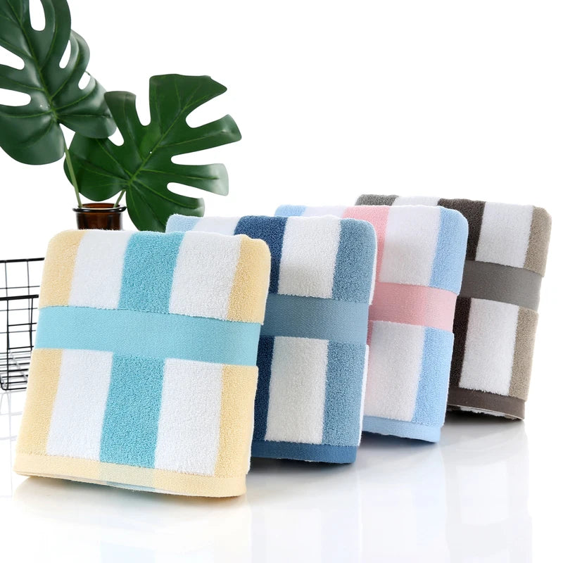 Premium Striped Microfiber Bath Towel - Ultra Absorbent, Quick-Dry & Eco-Friendly