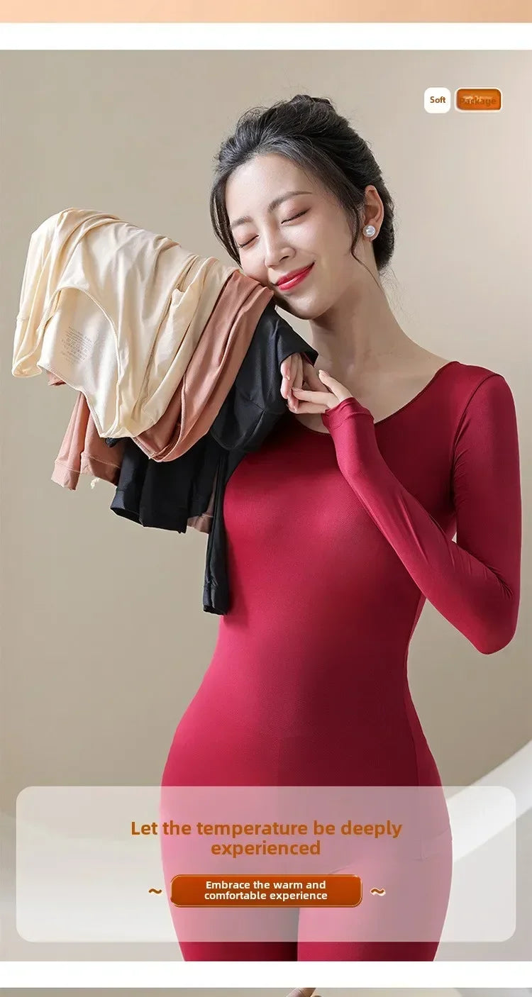 Women's Winter Warmth: 2PCS Underwear Thermal Essentials Set.