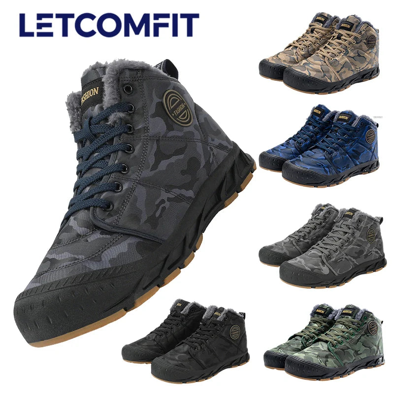 Men's LETCOMFIT High-Top Winter Snow Boots - Camouflage"