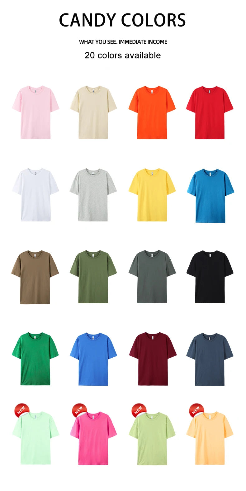 Teekossc Men's 100% Cotton Crew Neck T-Shirt | Breathable Summer Tee | Casual Short Sleeve Top – 20 Colors.