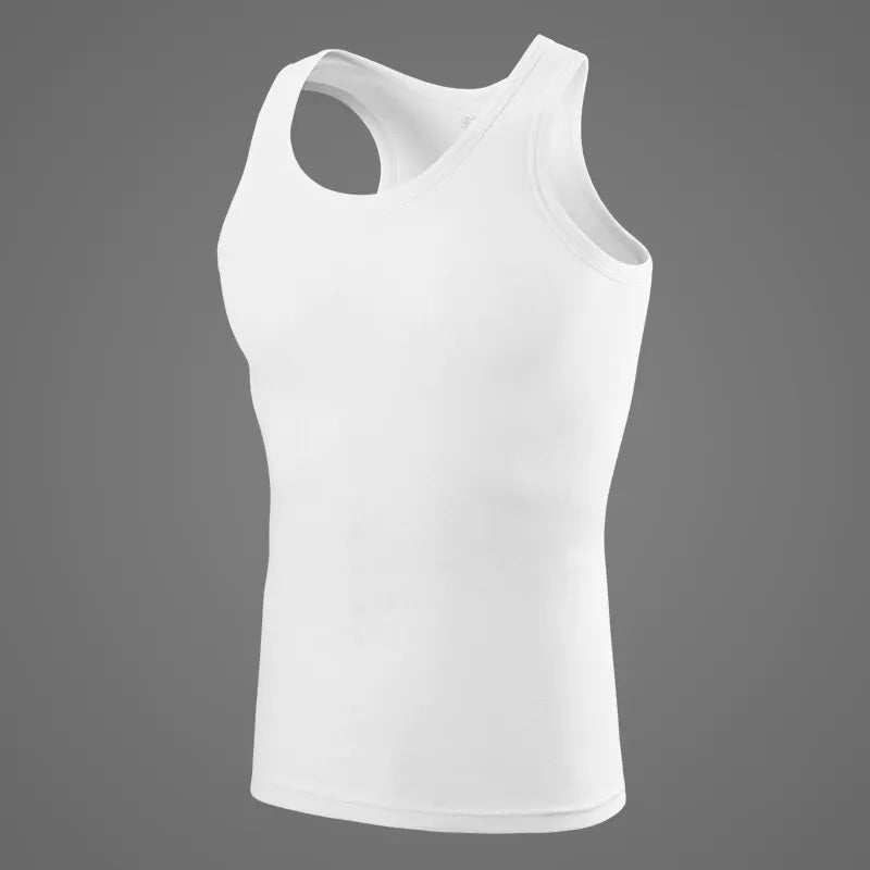 Men's Cotton Sleeveless Tank Top | Skinny Fit Gym Fitness Vest – 1, 3 or 5 Pack Bundle | Casual Sport Training Undershirt
