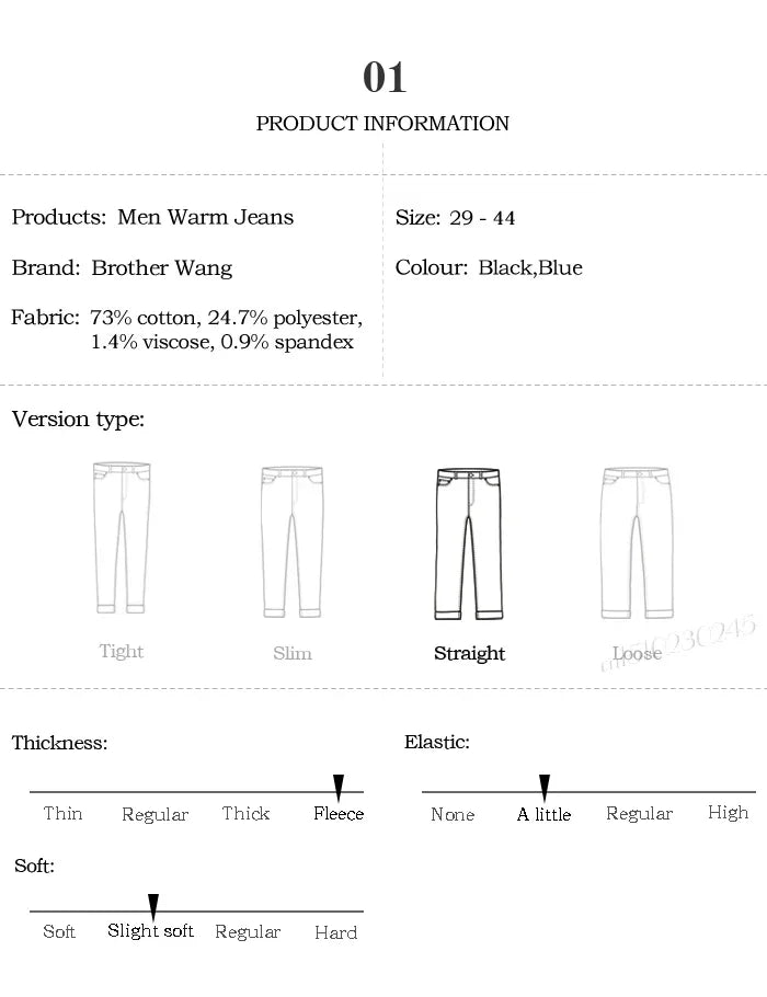 Men's Warm Fleece-Lined Jeans: Stylish Comfort for Winter!"