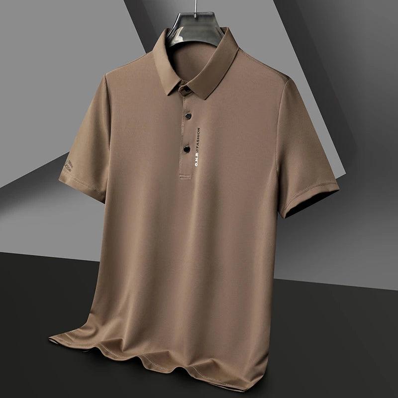 Men's Short Sleeve Polo Shirt – Anti-Wrinkle Casual Business Top, Sizes S–4XL