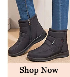 Women's 2024 Waterproof Ankle Snow Boots with Fur