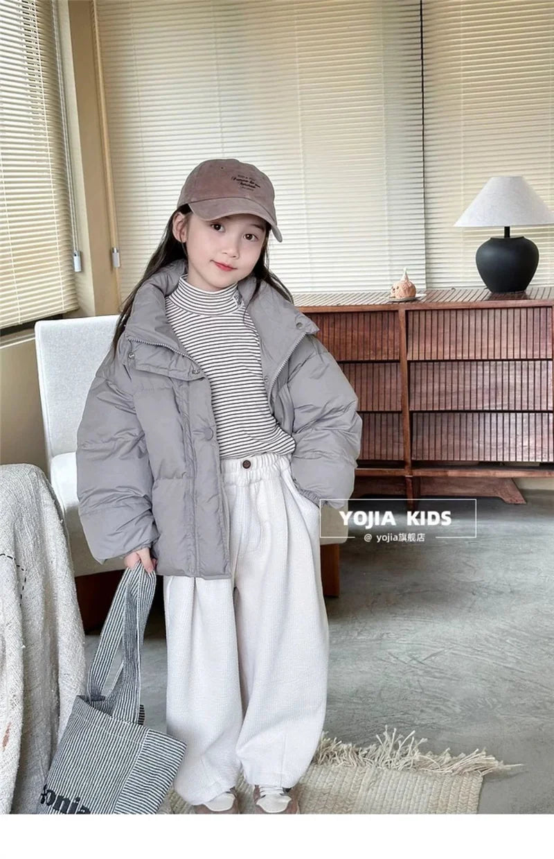 Unisex Kids Winter Puffer Jacket - Warm Cotton Down Coat for Boys & Girls (3-12 Years)