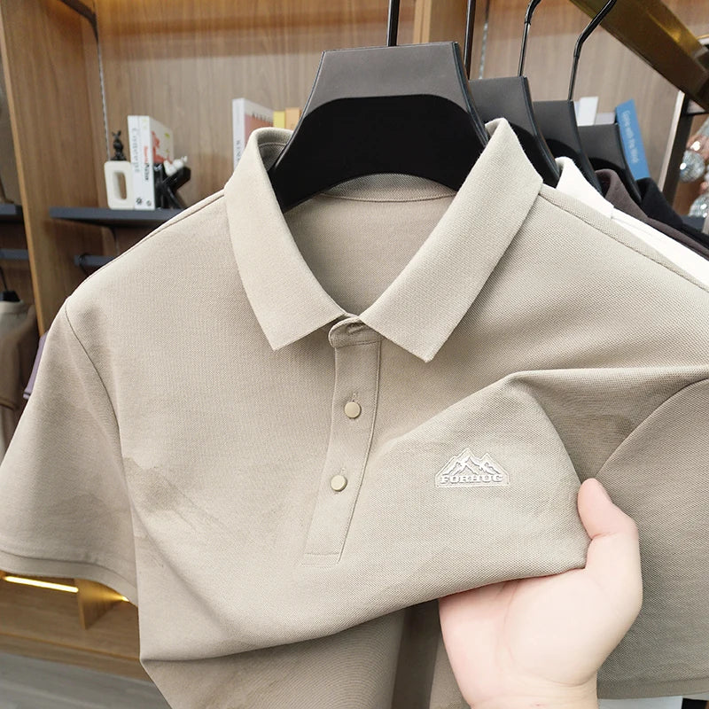 Men's Cotton Blend Polo Shirt – Breathable Short Sleeve Casual Summer Top | Sizes S–XXL