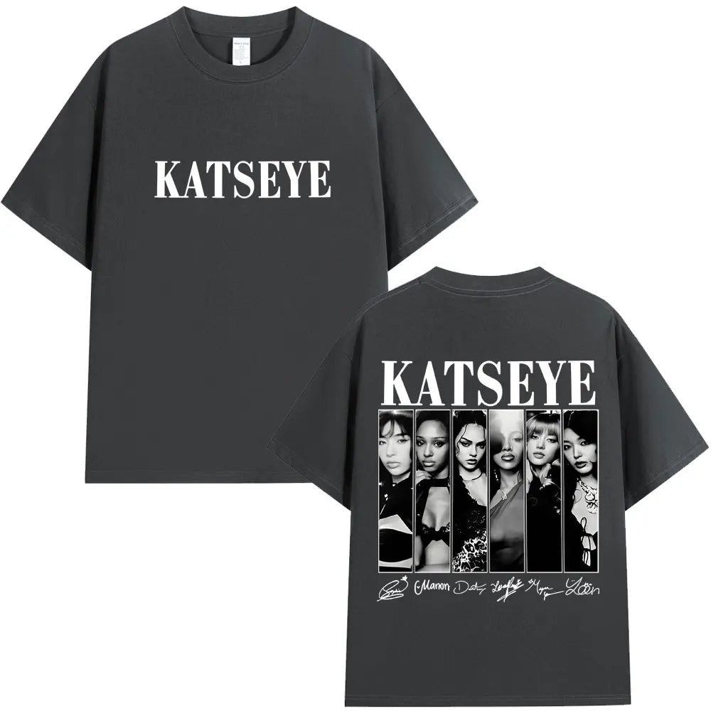 Women's Katseye Graphic Oversized Tee | Cotton Streetwear T-Shirt | Kpop Fan Style.