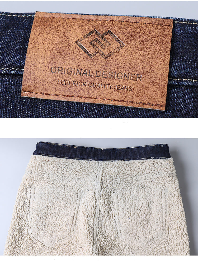 Men's Cozy Wool Velvet Jeans: Warm, Stylish & Versatile