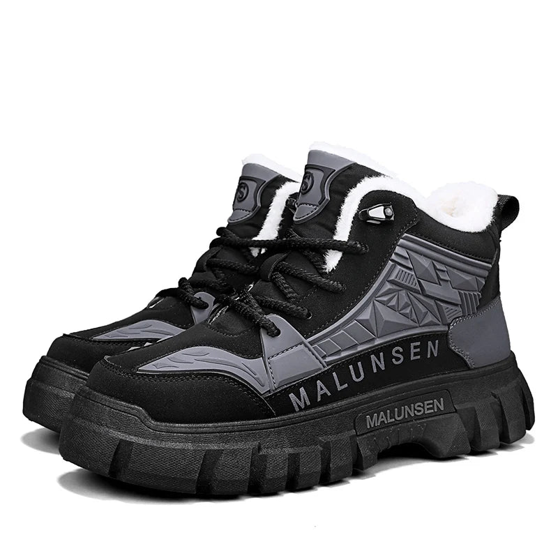 Men's Malunsen Waterproof High-Top Hiking Shoes - Lightweight & Warm