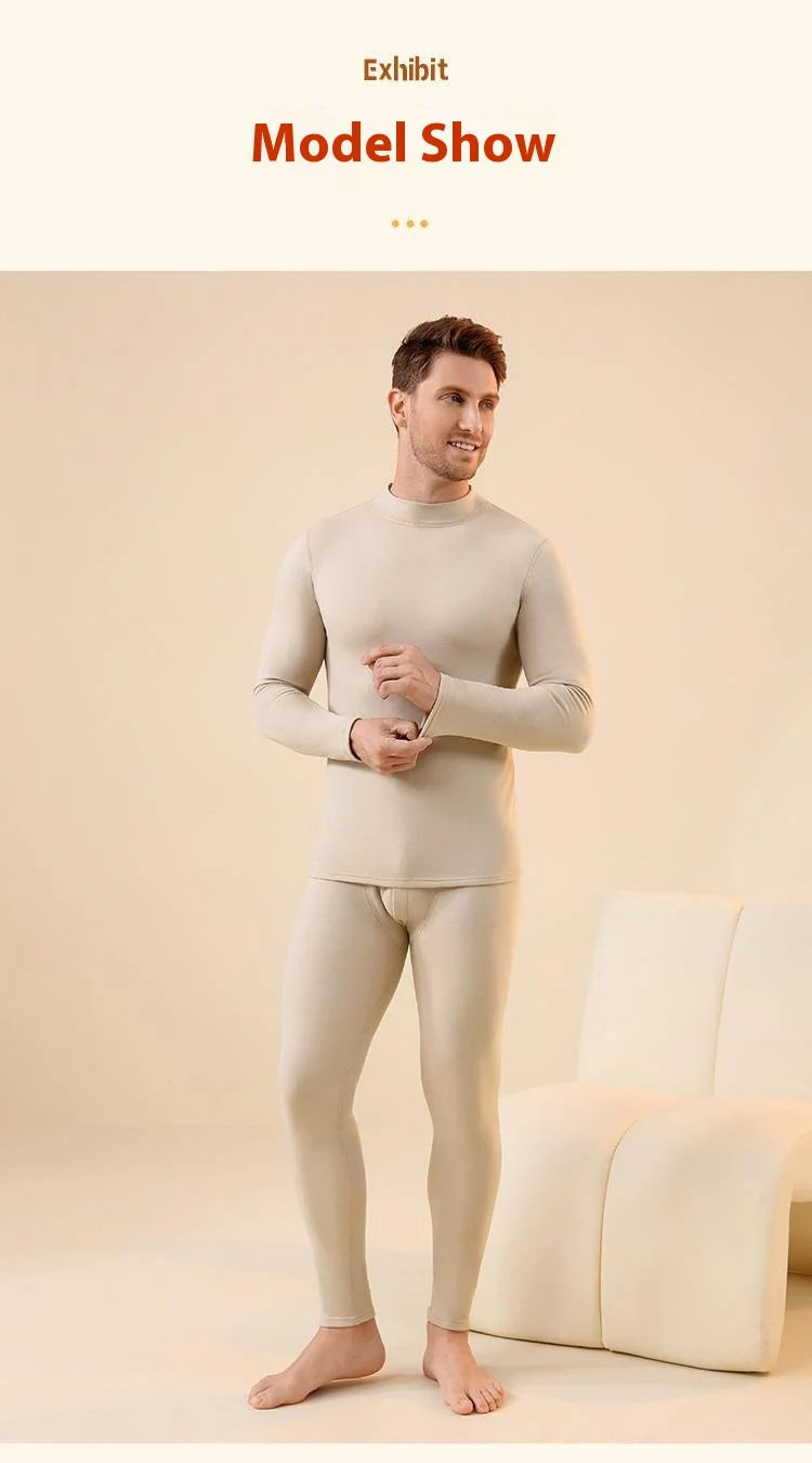 Unisex Premium Thermal Underwear Set - Cashmere Silk Winter Base Layer for Men & Women