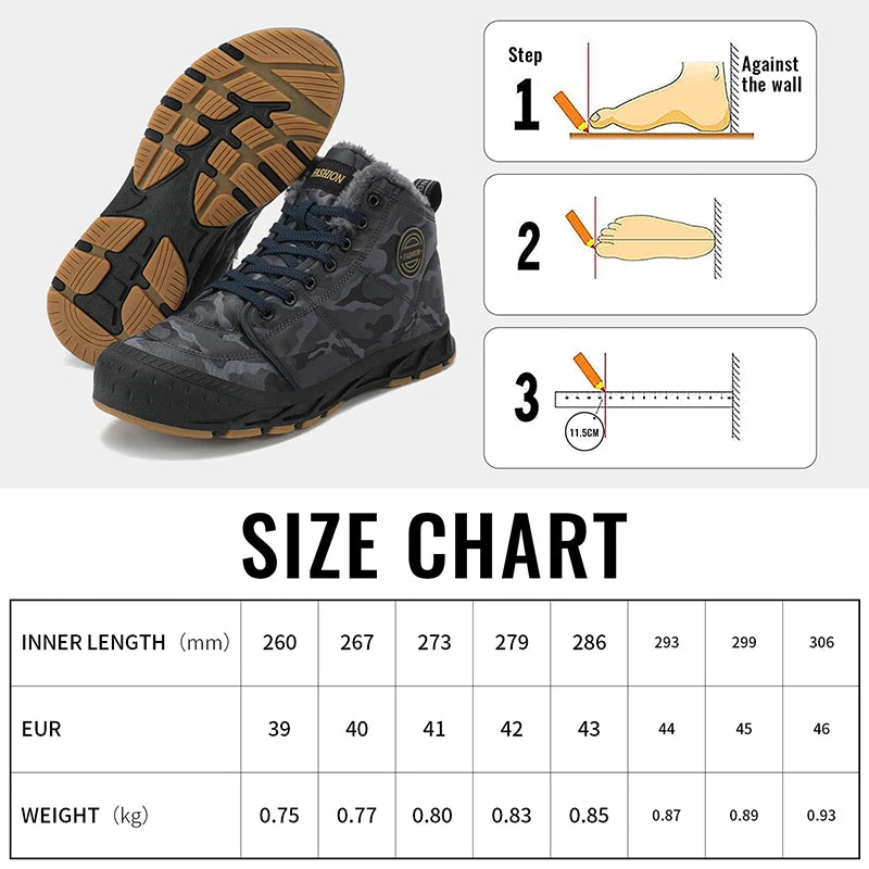 Men's LETCOMFIT High-Top Winter Snow Boots - Camouflage"