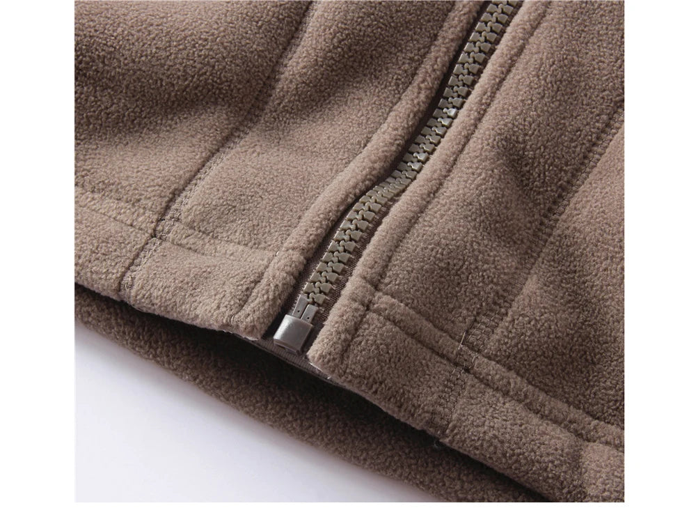 Men's DIMUSI Polartec Fleece Windbreaker Jacket - Experience Ultimate Warmth for Winter Adventures.