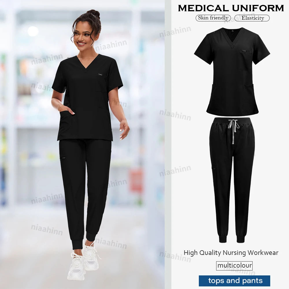 Unisex Classic V-Neck Jogger Scrub Set – Stylish & Stretchy