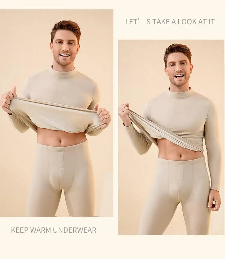 Unisex Premium Thermal Underwear Set - Cashmere Silk Winter Base Layer for Men & Women