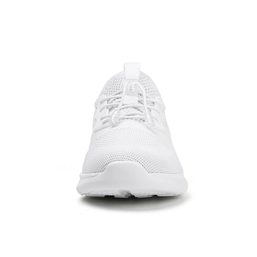 Men's WQT Flyknit Elastic Slip-On Sneakers – Lightweight Breathable Mesh Running Style Shoes with EVA Sole