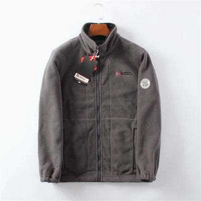 Men's DIMUSI Polartec Fleece Windbreaker Jacket - Experience Ultimate Warmth for Winter Adventures.