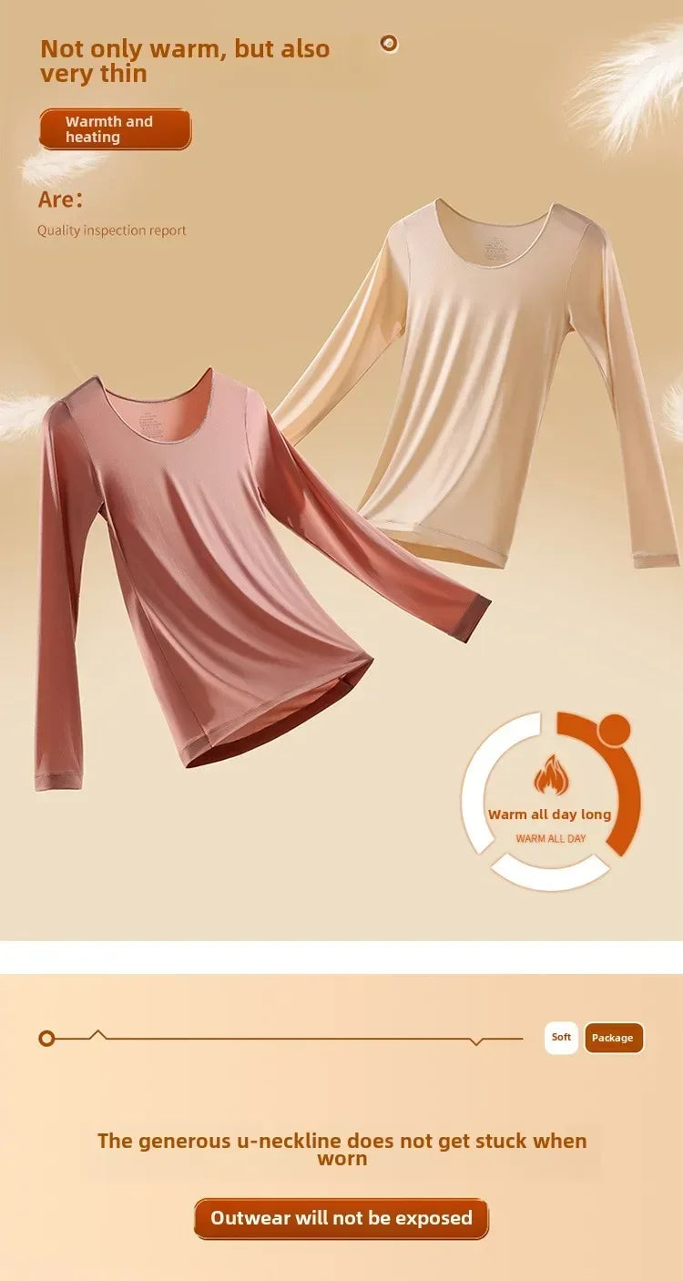 Women's Winter Warmth: 2PCS Underwear Thermal Essentials Set.