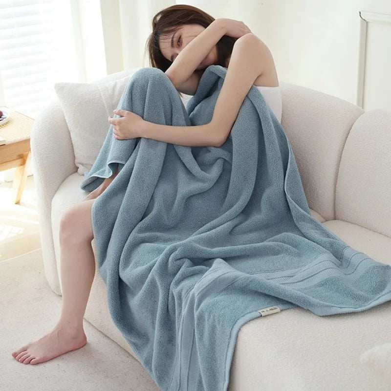 Premium Cotton Bath Towel Wrap - Oversized 90x180cm Multi-Purpose Spa Blanket