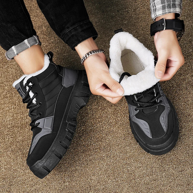 Men's Malunsen Waterproof High-Top Hiking Shoes - Lightweight & Warm