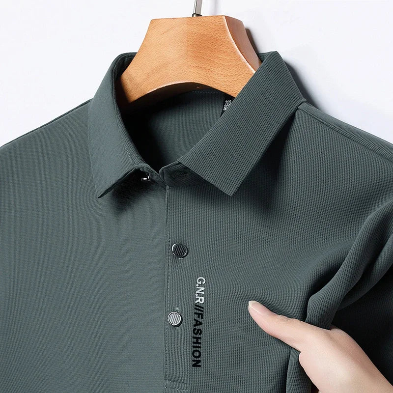 Men's Short Sleeve Polo Shirt – Anti-Wrinkle Casual Business Top, Sizes S–4XL