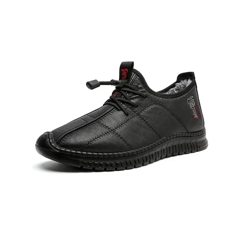 Men's Waterproof Winter Boots - Warm Non-Slip Platform Shoes