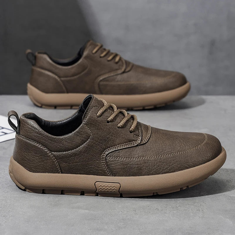MIXIDELAI Men's Casual Platform Oxford Sneakers | Breathable Lace-Up Comfort Shoes | Spring Autumn