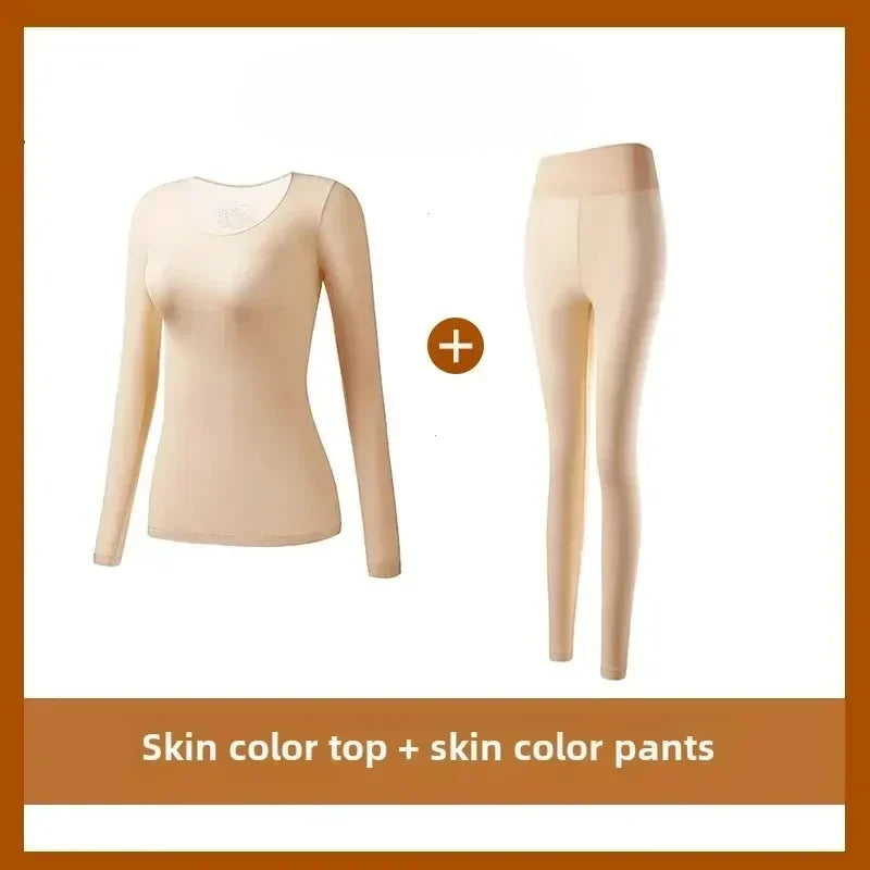 Women's Winter Warmth: 2PCS Underwear Thermal Essentials Set.