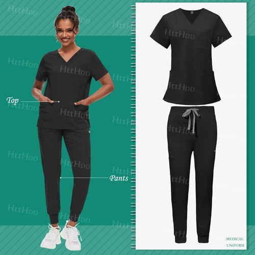 Scrub Sets Uniform Women Joggers Hospital Accessories Medical Surgical