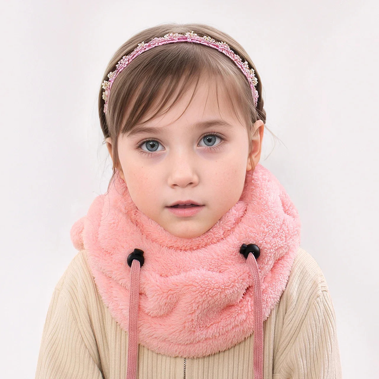 Children's Cozy Plush Balaclava - All-in-One Winter Hood, Face Cover & Scarf | Viscose Thermal