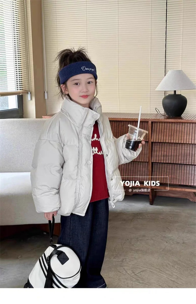 Unisex Kids Winter Puffer Jacket - Warm Cotton Down Coat for Boys & Girls (3-12 Years)